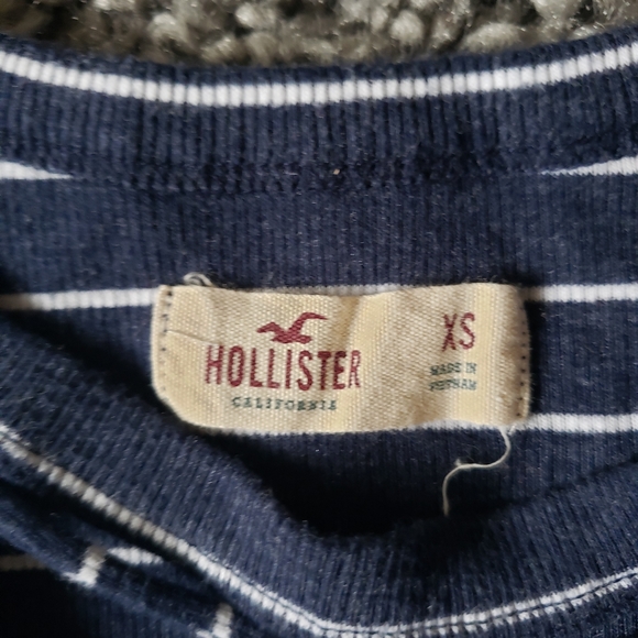 Womens Extra Small Blue and White Stripe Sweater - Picture 3 of 6